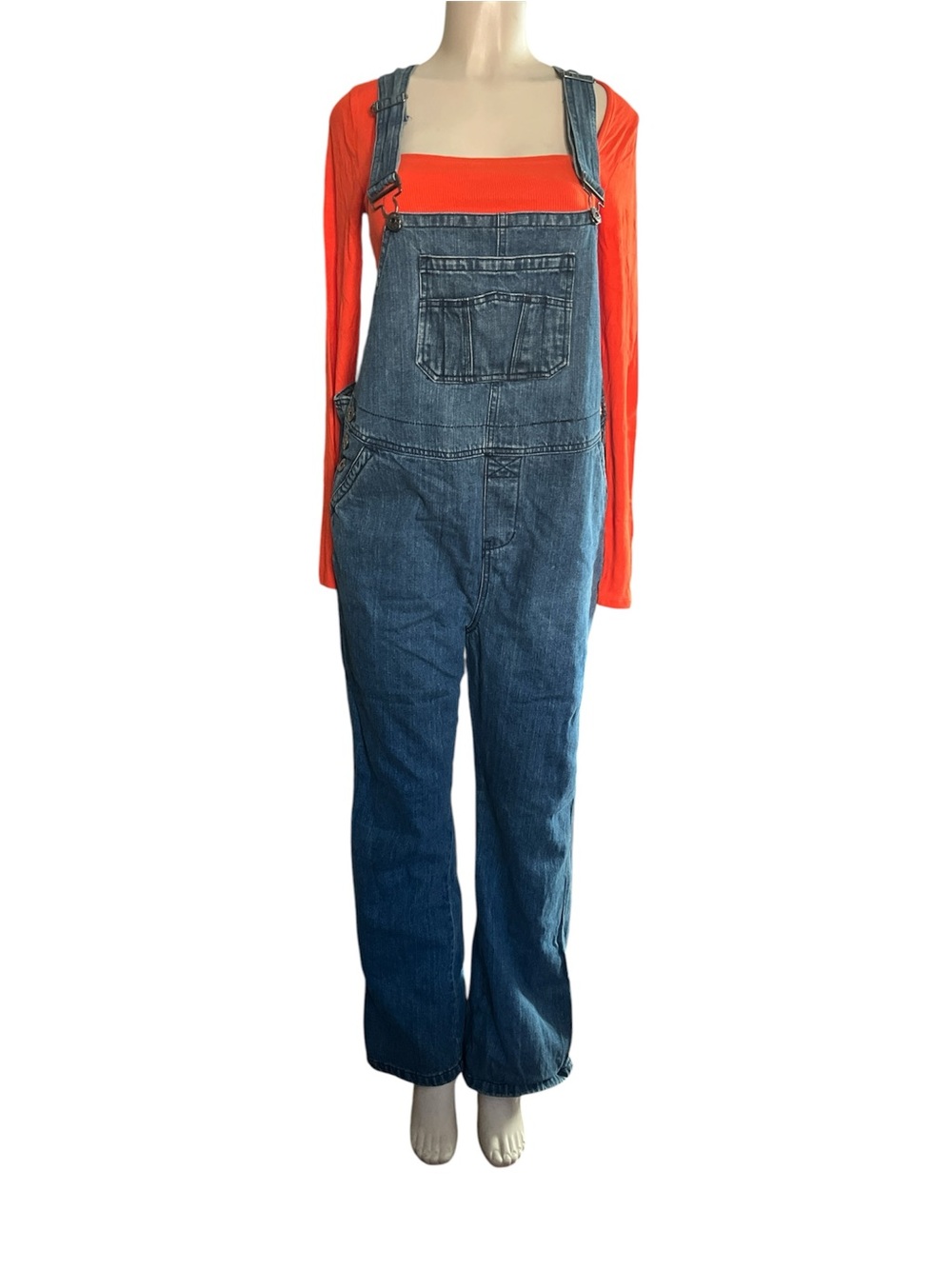 Motherhood maternity Jean overalls size M